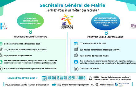 Formations proposées par le CDG86 :   ouverture des inscriptions