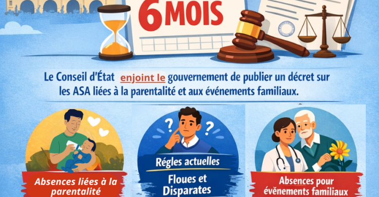 Autorisations Spéciales d'Absence (ASA) : le CE donne six mois au gouvernement pour publier le décret
