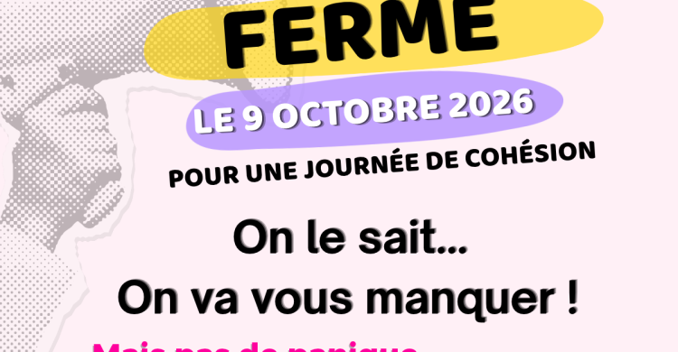 Le CDG86 sera exceptionnellement fermé le vendredi  9 octobre 2026