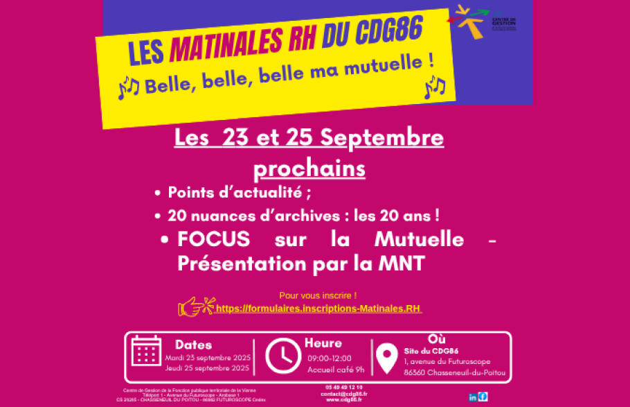 C'est bientôt la rentrée... pour les Matinales RH aussi !!!