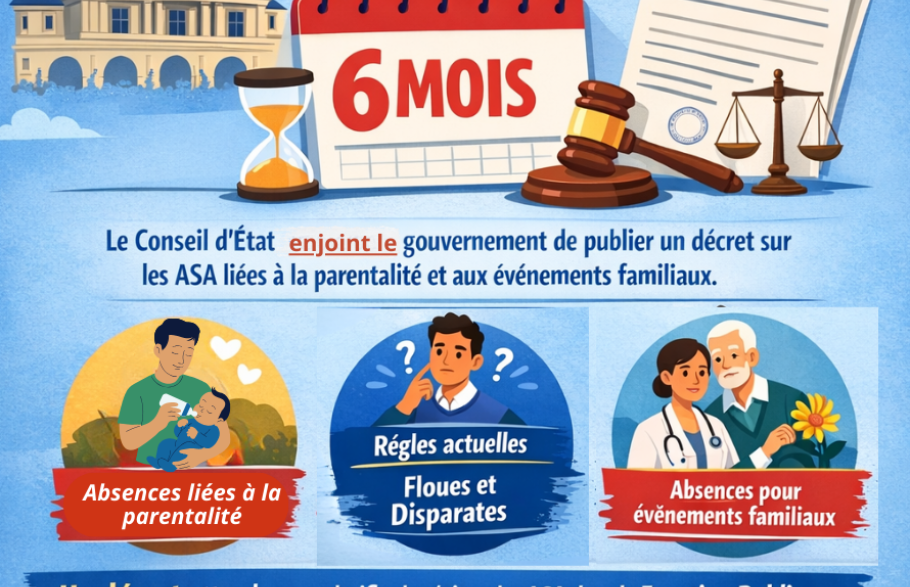 Autorisations Spéciales d'Absence (ASA) : le CE donne six mois au gouvernement pour publier le décret